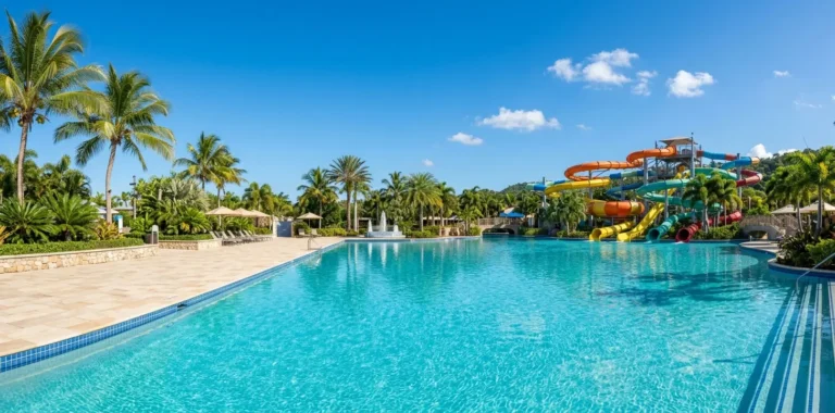 Parque acuático en Cancún en un día soleado de noviembre